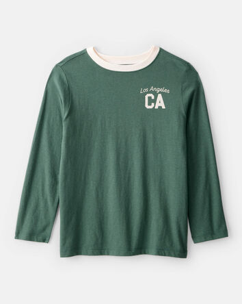 Kid Los Angeles Long-Sleeve Graphic Tee - Green, 