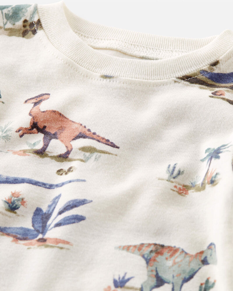 Baby Dinosaur Print Organic Cotton Pajamas Set, image 2 of 4 slides