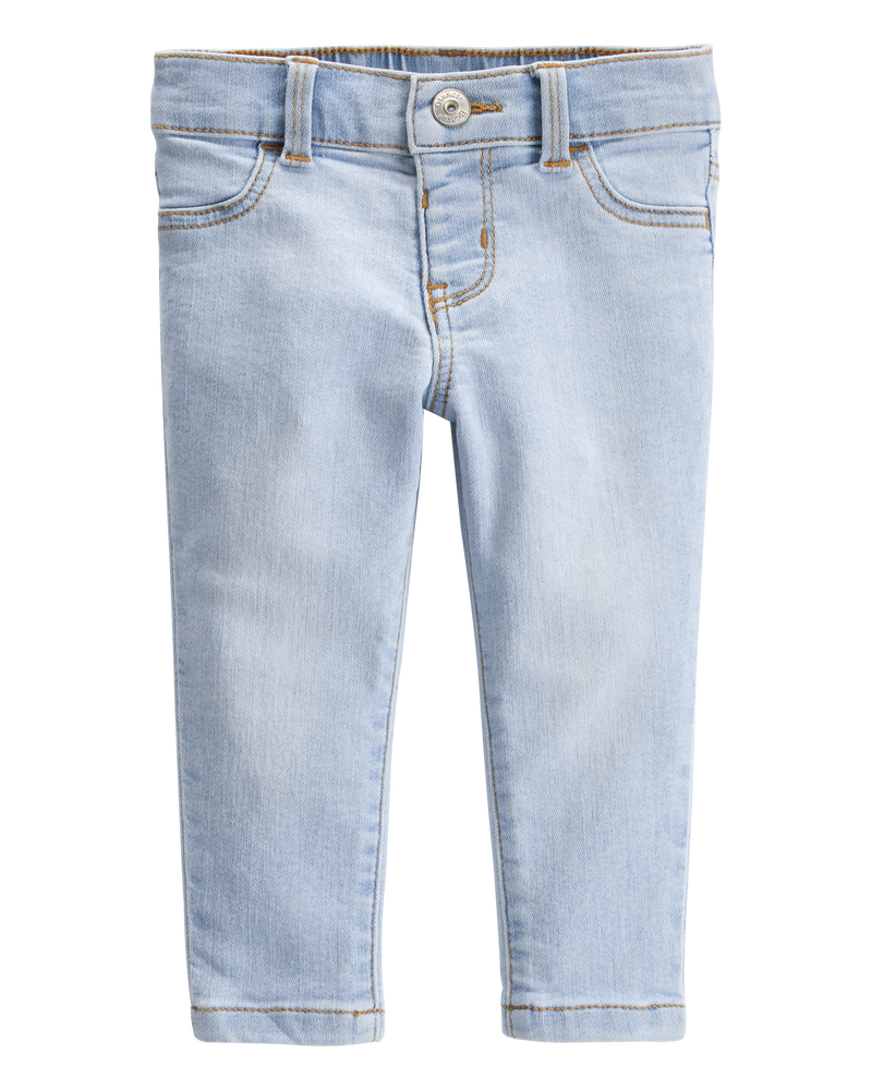 Baby Light Blue Wash Skinny-Leg Jeans, image 1 of 4 slides