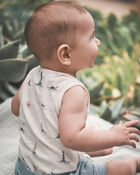 Baby 3-Pack Organic Cotton Rib Bodysuits, image 6 of 7 slides