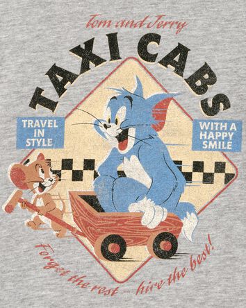 Toddler Tom and Jerry Graphic Tee - Grey, 