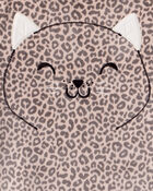 Toddler Girl Leopard DreamPlush Long-Sleeve Snug Fit 2-Piece Pajamas - Brown, image 3 of 4 slides