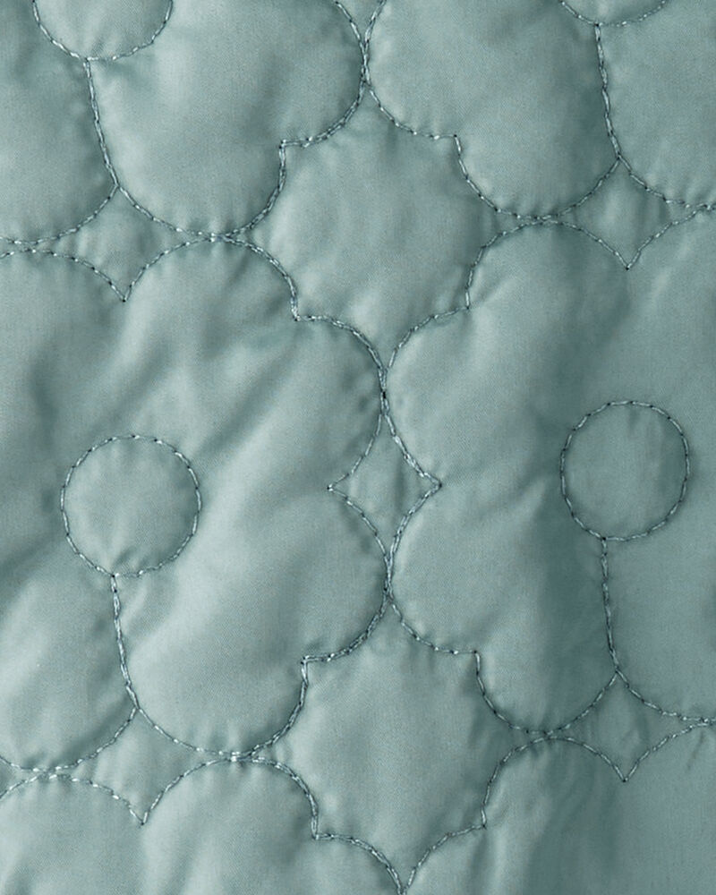 Toddler Girl Floral Quilted Long-Sleeve Midweight Jacket - Green, image 3 of 3 slides