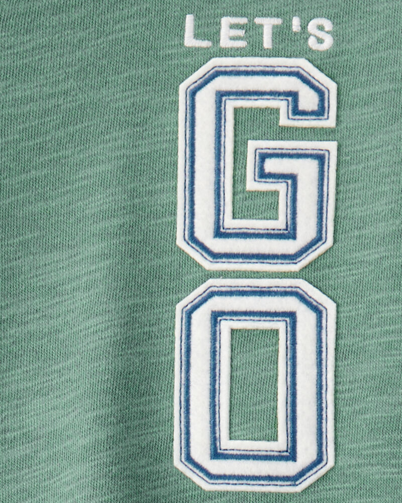 Toddler 2-Piece French Terry Sweatshirt & Pull-On Jogger Set - Green, image 4 of 5 slides