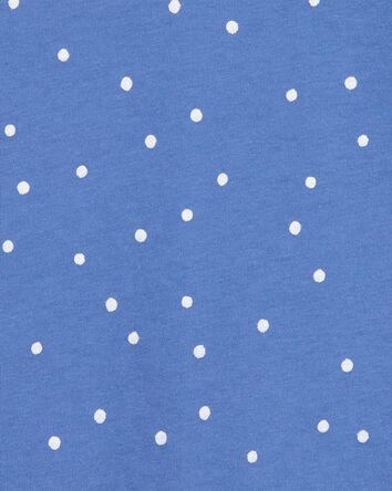 Kid Polka Dot Short-Sleeve Fashion Top - Blue, 