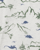 Baby Henley Dinosaur Print Shirt - Grey, image 2 of 3 slides