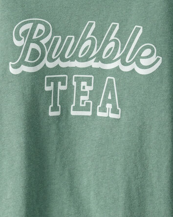 Girls Bubble Tea Short-Sleeve Graphic Tee - Green, 
