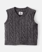 Baby Boy Sleeveless Sweater Vest - Grey, image 1 of 3 slides