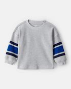Baby Boy Thermal Long-Sleeve T-Shirt - Grey/Navy, image 1 of 3 slides