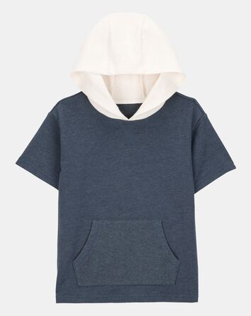Kid Hooded French Terry Short-Sleeve Tee - Grey, 