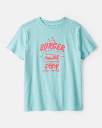 Kid Burger Crew Short-Sleeve Graphic Tee - Blue, 