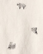 Baby Boy Sheep Print Cotton Long-Sleeve Tee & Pant Set - Ivory, image 2 of 3 slides