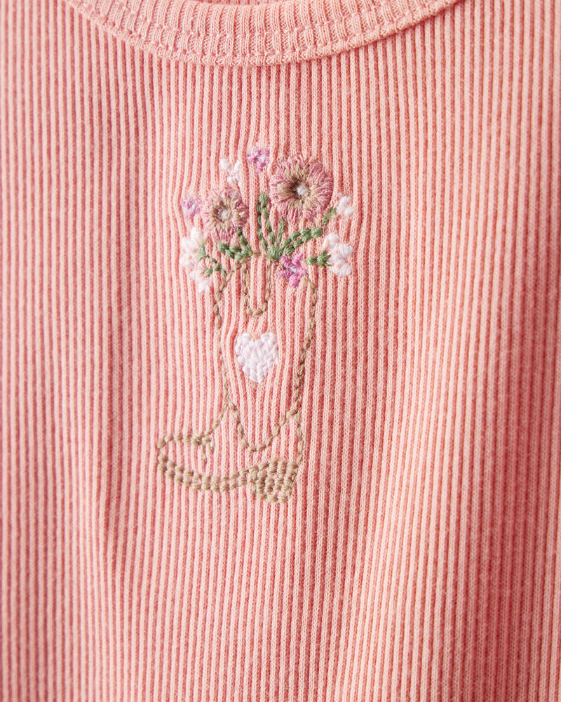 Baby Girl Cowgirl Boot Cotton Short-Sleeve Top - Pink, image 2 of 4 slides