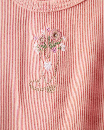 Baby Girl Cowgirl Boot Cotton Short-Sleeve Top - Pink, 