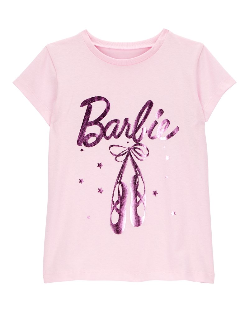 Toddler Girl Barbie&trade; Ballet Foil Short-Sleeve Graphic Tee - Pink, image 1 of 2 slides