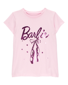 Toddler Girl Barbie&trade; Ballet Foil Short-Sleeve Graphic Tee - Pink, image 1 of 2 slides