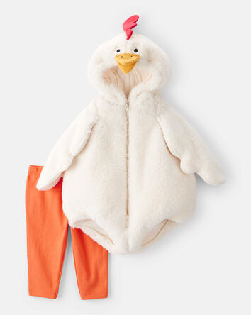 Baby 2-Piece Chicken Halloween Costume - White/Orange, 