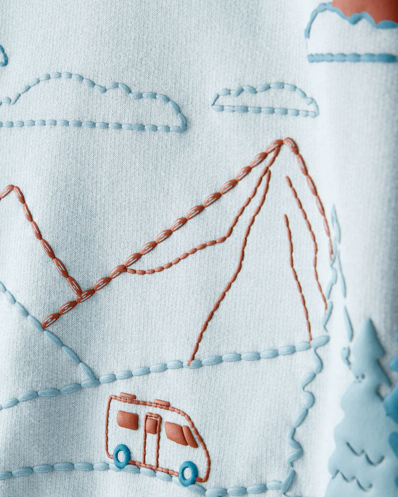 Toddler Boy 2-Piece DayDream Fleece Mountain Pullover & Pant Set - Blue, image 2 of 6 slides