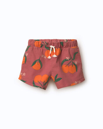 Toddler Girl A-Line Shorts in Clementine Grove Print - Rose, 