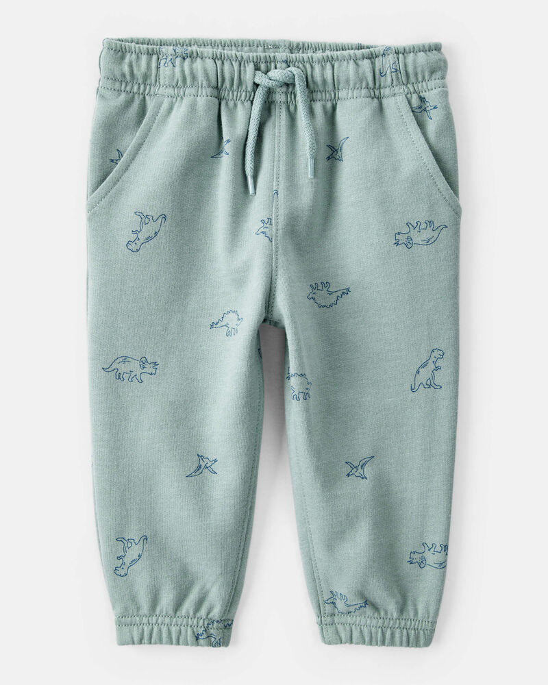Baby Boy DayDream Fleece Dinosaur Print Long-Sleeve Tee & Pant Set, image 2 of 6 slides