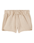 Toddler 2-Piece Seashell Ribbed Tank Top & Pom Pom Dolphin Shorts Set - Ivory/Tan

, image 6 of 10 slides