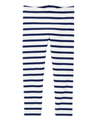 Toddler Cotton Striped Stretch Leggings, image 1 of 4 slides