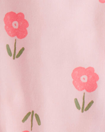 Toddler Girl 2-Piece Floral Loose Fit Coat-Style Pajamas - Pink, 