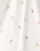 Baby Girl Floral Print Long-Sleeve Fashion Bodysuit - Ivory, image 3 of 4 slides