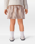 Toddler Girl Metallic Pleated Skirt - Gold, image 4 of 5 slides