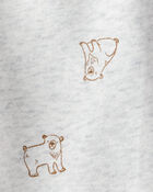 Baby Boy DayDream Fleece Bear Print Long-Sleeve Tee & Pant Set - Brown, image 5 of 6 slides