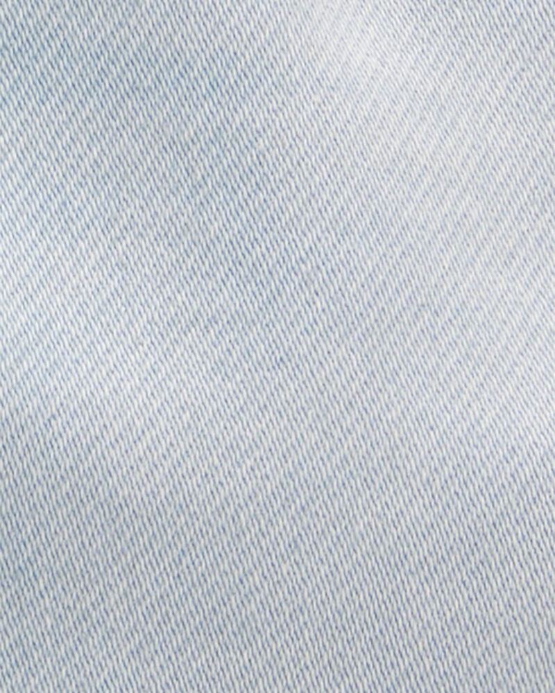 Baby Pull-On Denim Short - Light Blue Wash, image 3 of 5 slides