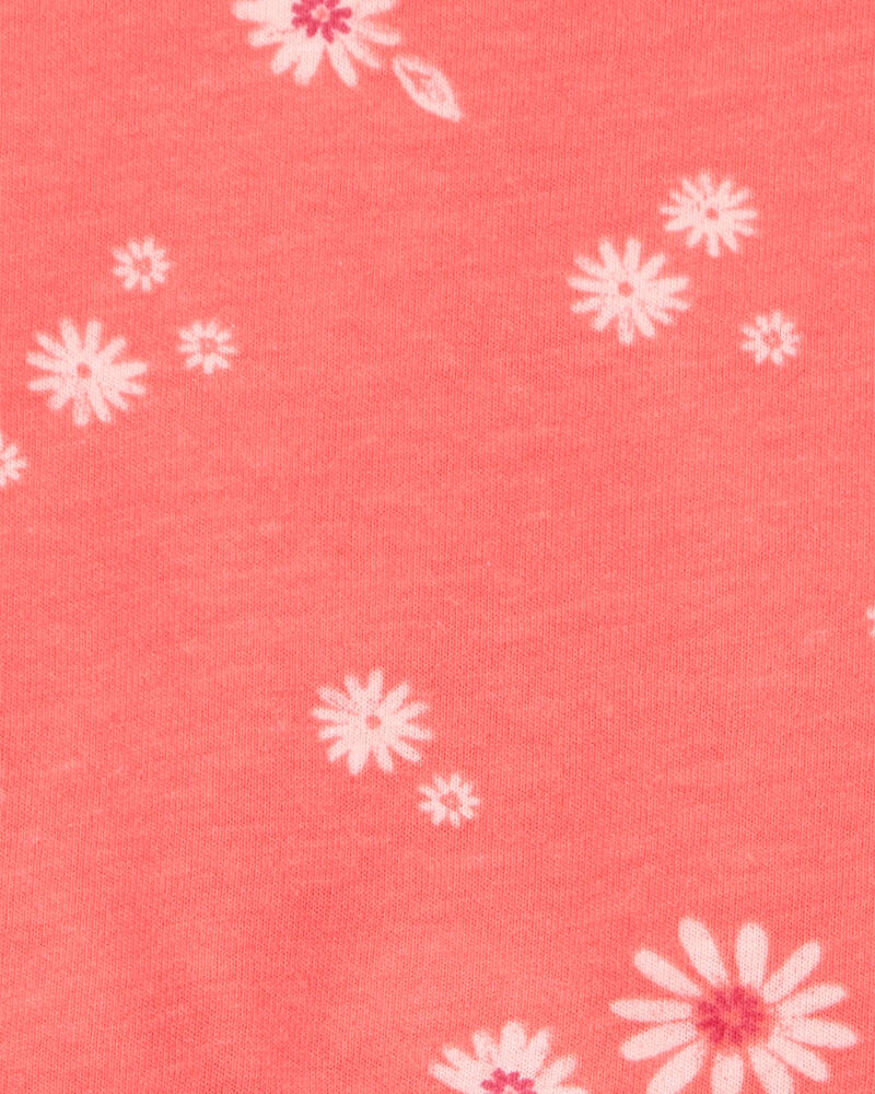 Toddler 2-Piece Floral Tank Dress & Bike Shorts Set - Orange, image 4 of 7 slides