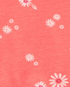 Toddler 2-Piece Floral Tank Dress & Bike Shorts Set - Orange, image 4 of 7 slides