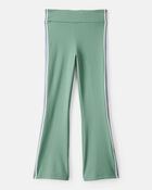 Girls 2-Piece Snack Team Graphic Tee & Knit Flare Active Pants Set - Green/White, image 5 of 7 slides