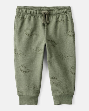 Baby Boy Dinosaur French Terry Jogger - Green, 