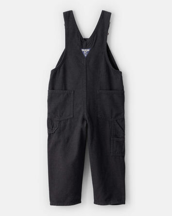 Toddler Boy Herringbone Overalls - Black, 
