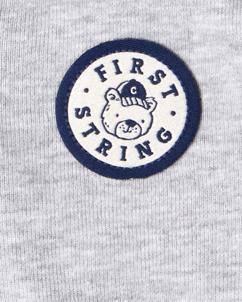 Baby Boy 2-Piece Sports Long-Sleeve Bodysuit & Pant Set - Grey, image 4 of 7 slides