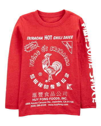 Kid Sriracha Long-Sleeve Graphic Tee - Red, 