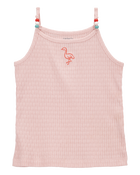 Toddler Flamingo Ribbed Tank Top, image 1 of 4 slides