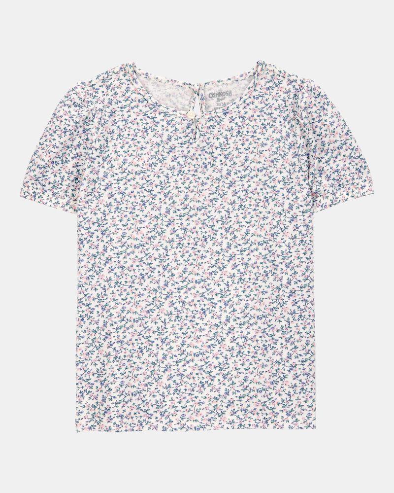 Toddler Short-Sleeve Floral Fashion Top, image 1 of 3 slides