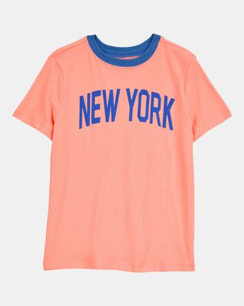 Kid New York Short-Sleeve Graphic Tee - Orange, 