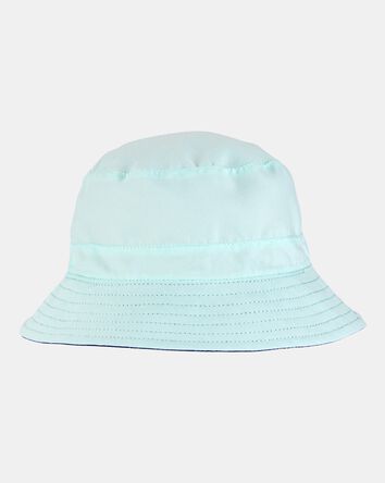 Toddler Reversible Solid Swim Bucket Hat - Blue, 