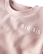 Toddler Girl Organic Cotton Big Sis Sweatshirt, image 2 of 4 slides
