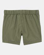 Baby Pull-On Poplin Shorts - Green, image 2 of 4 slides