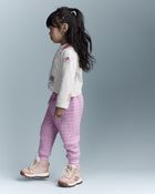 Toddler Girl Skiing Abstract Long-Sleeve Relaxed Graphic Tee - Cream, image 4 of 6 slides