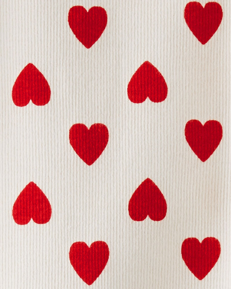 Toddler Organic Cotton Pajamas Set in Hearts, image 3 of 5 slides