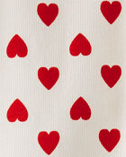 Toddler Organic Cotton Pajamas Set in Hearts, image 3 of 5 slides