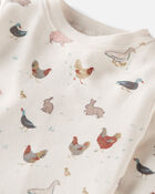 Baby Organic Cotton Pajamas in Farm Friends Print, image 2 of 4 slides