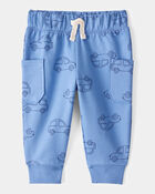 Baby Boy 2-Piece Car Little Brother Long-Sleeve Bodysuit Pant Set - White/Blue, image 3 of 7 slides