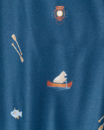 Toddler 2-Piece Camp Snooze Loose Fit Pajamas - Navy/White, 